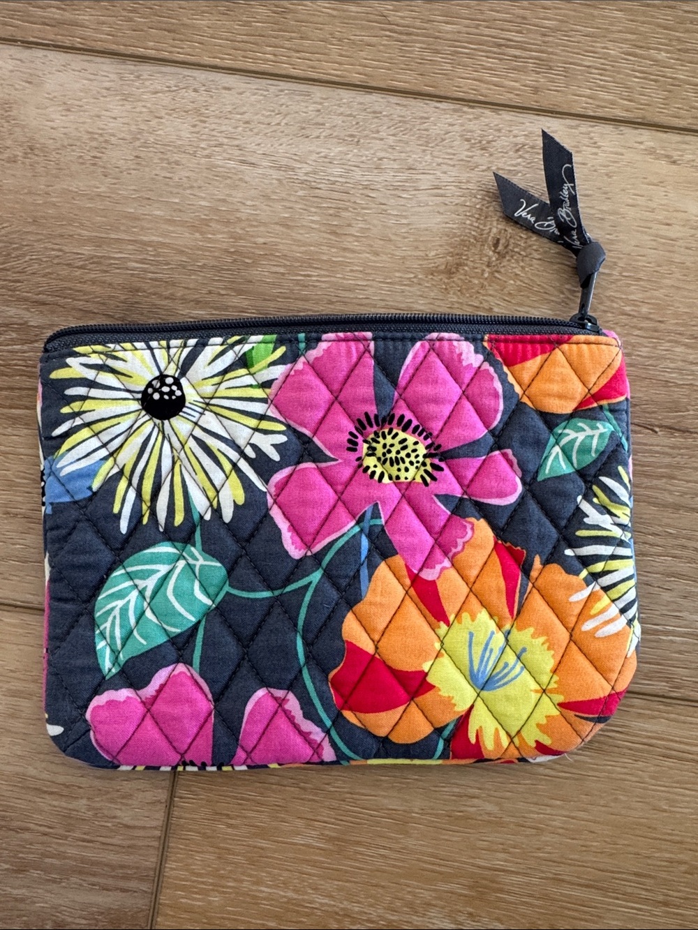 Vera Bradley Quilted Jazzy Blooms Floral Cosmetic Pouch